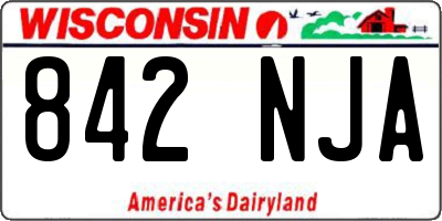 WI license plate 842NJA