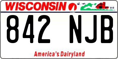 WI license plate 842NJB