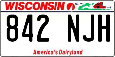 WI license plate 842NJH