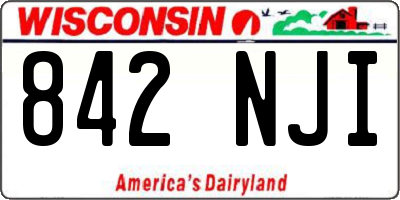 WI license plate 842NJI