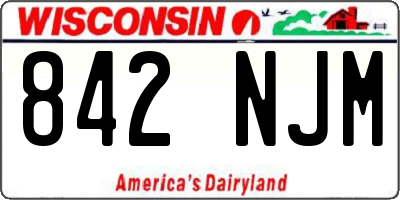 WI license plate 842NJM