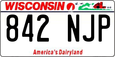WI license plate 842NJP