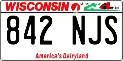 WI license plate 842NJS