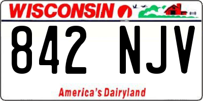 WI license plate 842NJV