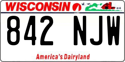 WI license plate 842NJW
