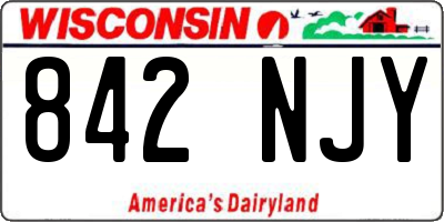 WI license plate 842NJY