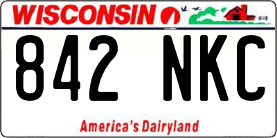 WI license plate 842NKC