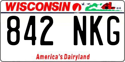 WI license plate 842NKG