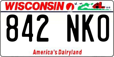 WI license plate 842NKO