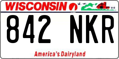 WI license plate 842NKR