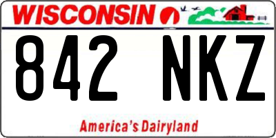 WI license plate 842NKZ