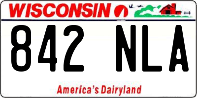 WI license plate 842NLA