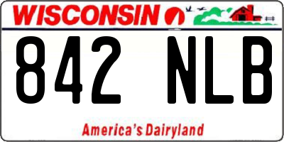 WI license plate 842NLB