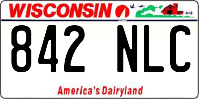 WI license plate 842NLC