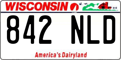 WI license plate 842NLD