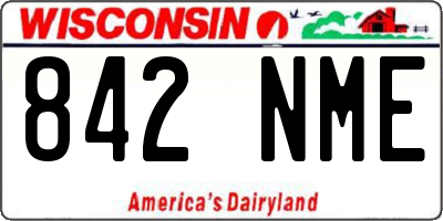 WI license plate 842NME