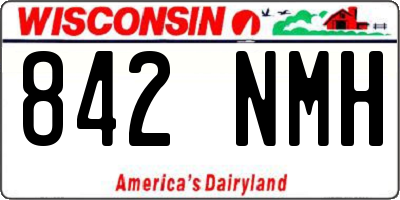 WI license plate 842NMH