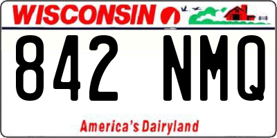 WI license plate 842NMQ