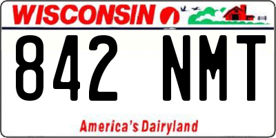 WI license plate 842NMT