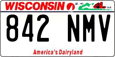 WI license plate 842NMV