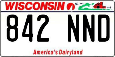 WI license plate 842NND