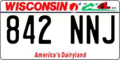 WI license plate 842NNJ