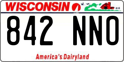 WI license plate 842NNO