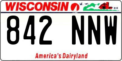 WI license plate 842NNW