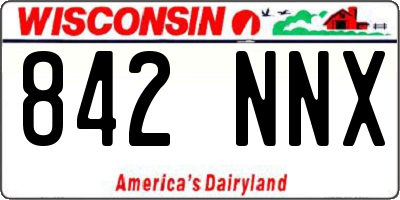 WI license plate 842NNX