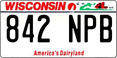 WI license plate 842NPB