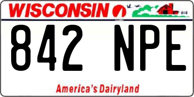 WI license plate 842NPE