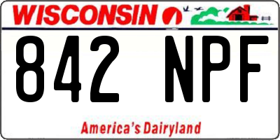WI license plate 842NPF