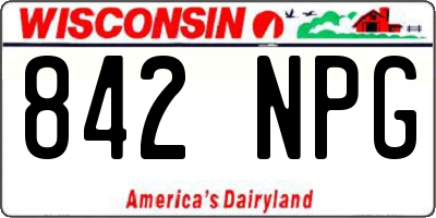 WI license plate 842NPG