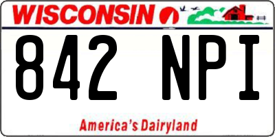 WI license plate 842NPI