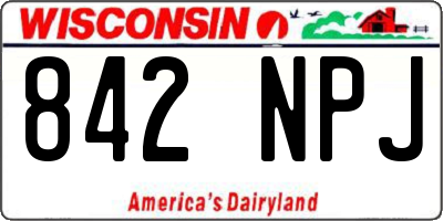 WI license plate 842NPJ