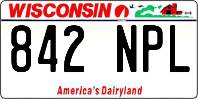 WI license plate 842NPL