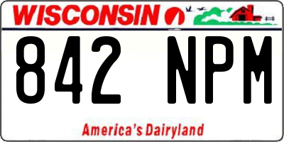 WI license plate 842NPM