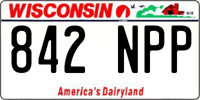 WI license plate 842NPP