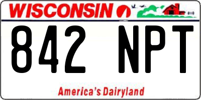 WI license plate 842NPT