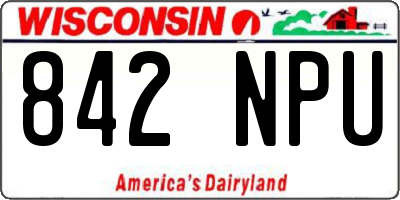 WI license plate 842NPU