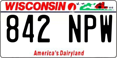 WI license plate 842NPW