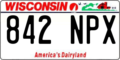 WI license plate 842NPX
