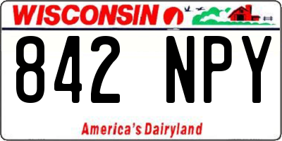 WI license plate 842NPY