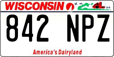 WI license plate 842NPZ