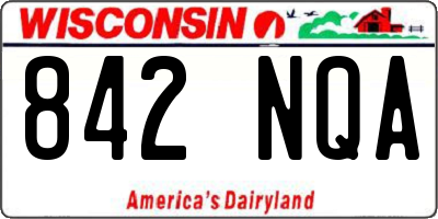 WI license plate 842NQA