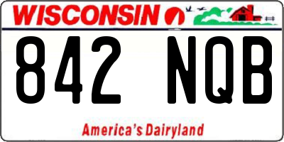WI license plate 842NQB