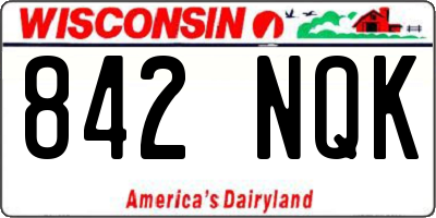 WI license plate 842NQK
