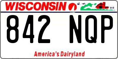 WI license plate 842NQP