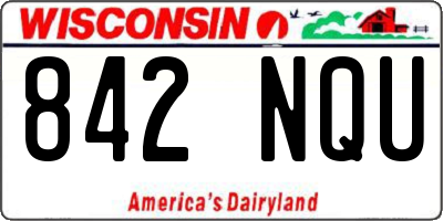 WI license plate 842NQU