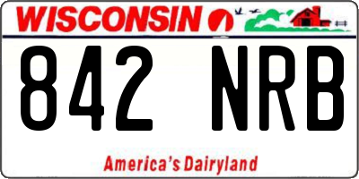 WI license plate 842NRB